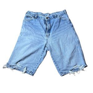 Y2K Dickies Relaxed Fit Jorts Jean Shorts Distressed 36